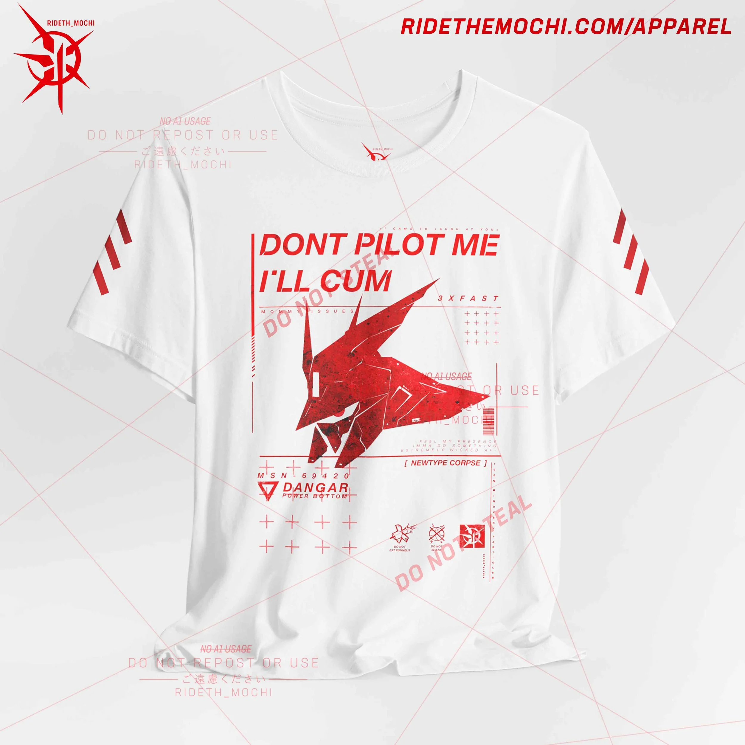 Sazabi Dont Pilot me i'll cum shirt — Rideth_Mochi